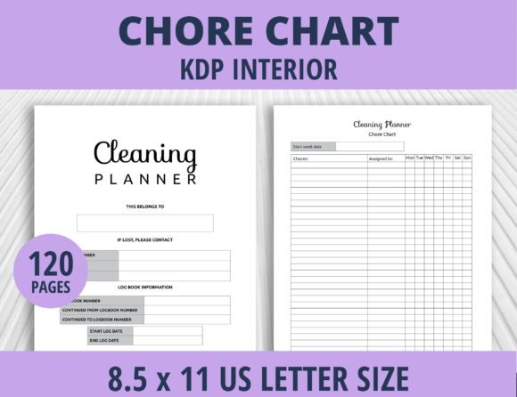 Chore Chart Cleaning Planner KDP: A Versatile Interior for Publishers