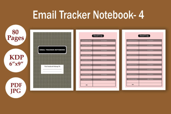 Email Tracker Notebook for KDP Business