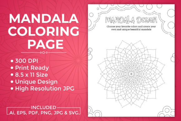 Mandala Coloring Page for Adult Kids: A Versatile Resource for Creativity and Publishing