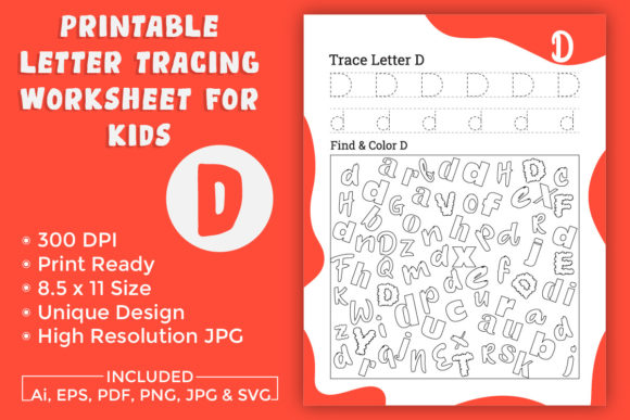 Mastering the Letter D: Essential Tracing Worksheets for Early Learners and KDP Publishers