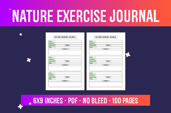 Nature Exercise Journal: A Perfect KDP Interior