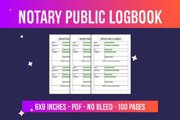 Streamline Your Notary Services with the Notary Public Logbook - KDP Interior